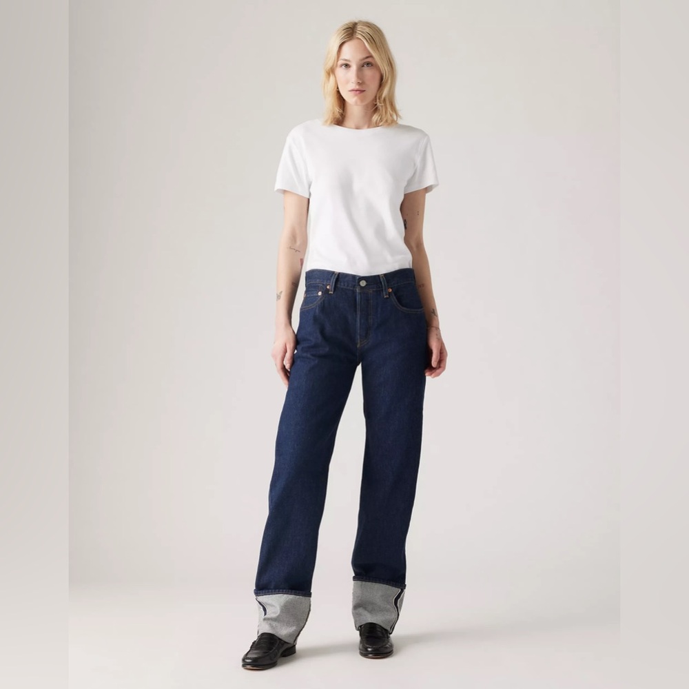 Levi's 501® '90S CUFFED SELVEDGE DARK BLUE INDIGO JEANS